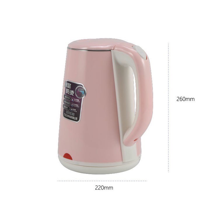 Ấm siêu tốc thái lan sôi nhanh , bình đun nước 2 lớp 2.5 lít inox 304 an toàn chống nóng , chống giật