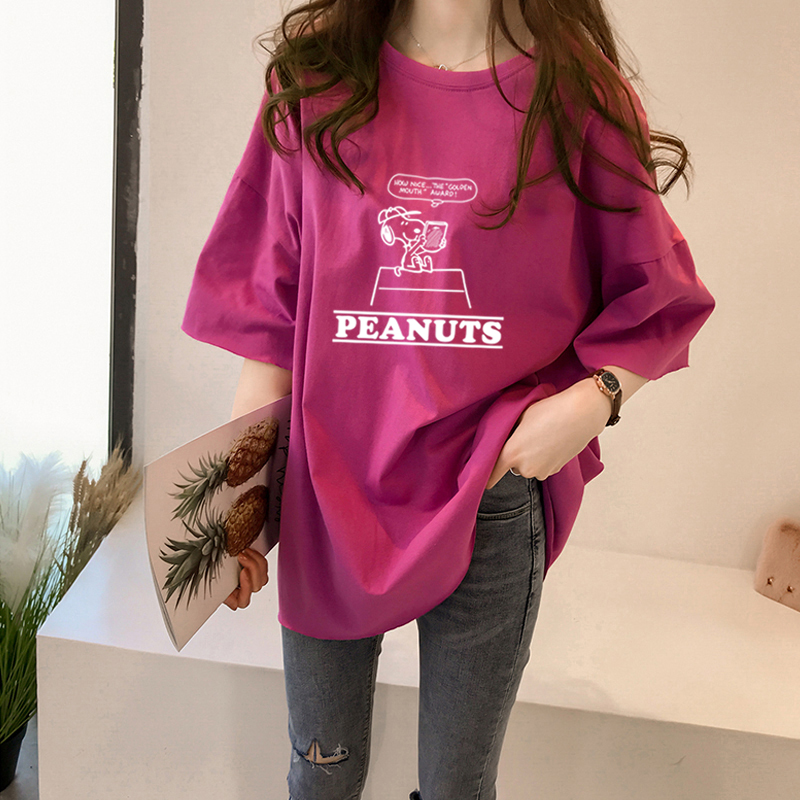 NRVP Áo Thun Nữ Cổ Tròn Ngắn Tay In Chữ Thời Trang