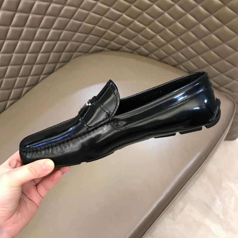 Giày lười nam da bóng Prada năng động, da bò nhập khẩu