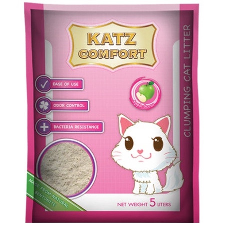 Cát Vệ Sinh KATZ COMFORT Cho Mèo Hương Táo Và Cafe (Túi 5L)
