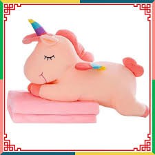 BỘ CHĂN GỐI NGỦ VĂN PHÒNG NGỰA PONY 3IN 1 CUTE HÀNG LOẠI 1