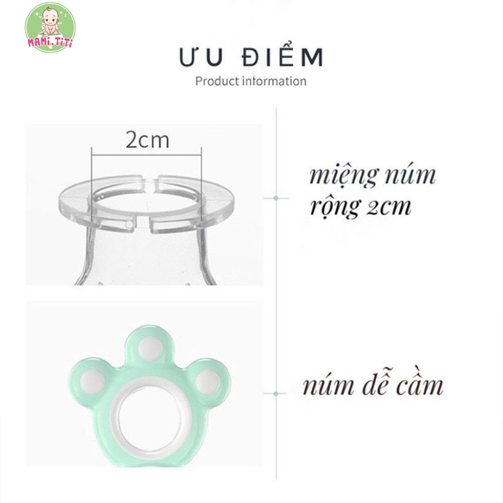 Tui nhai tập ăn dặm cho bé, tui nhai chống hóc chính hãng MÍUTA