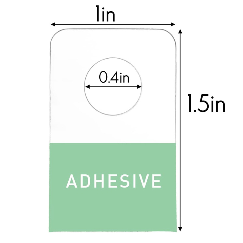 Set 1000 Móc Treo Đồ Tròn 1x1-1 / 2 Inch Tự Dính Tiện Lợi