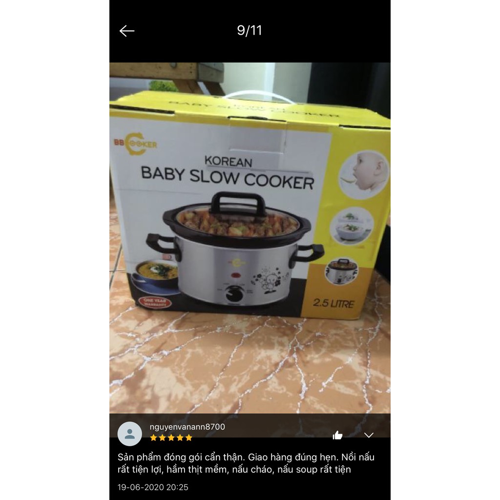 Nồi Nấu Cháo Ăn Dặm BBCooker 2.5L