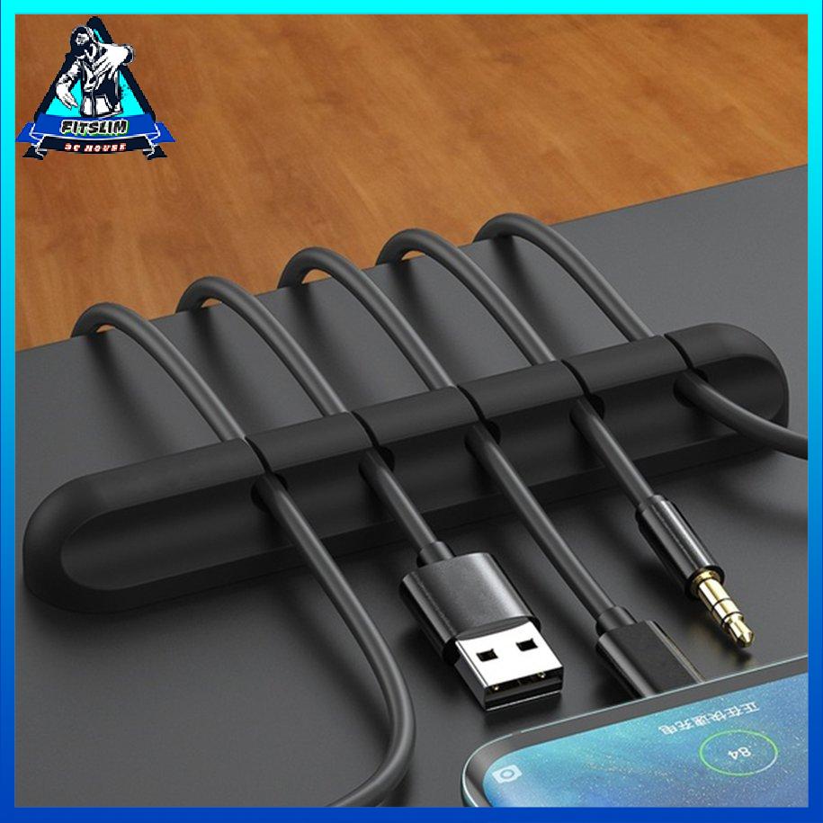 Bộ tổ chức cáp Silicone Usb Cáp Winder Máy tính để bàn Quản lý gọn gàng Giá đỡ cáp [8/13]