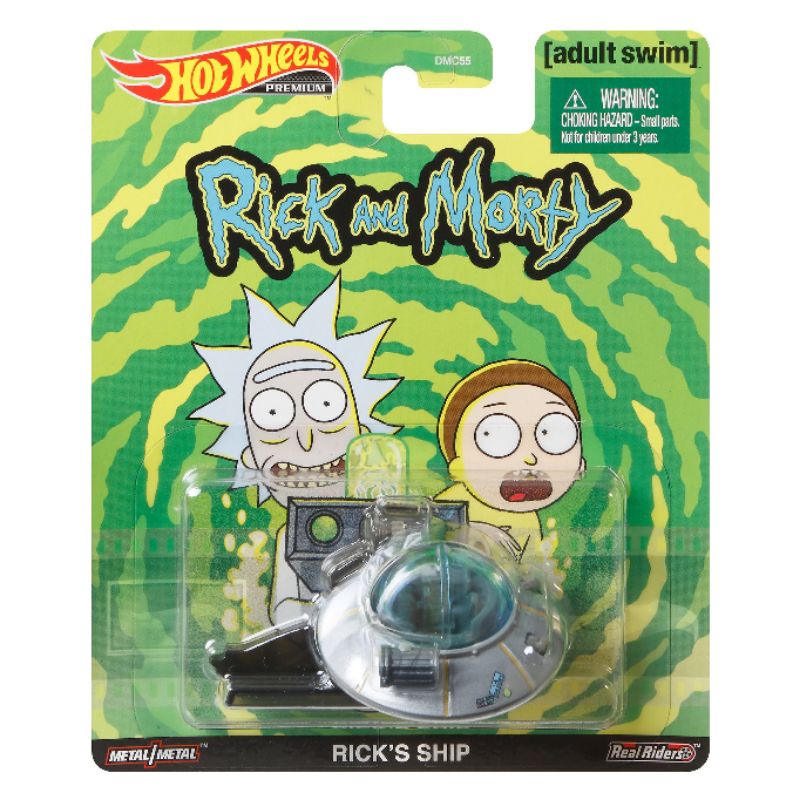 Xe mô hình Hot Wheels Premium Pop Culture Rick and Morty Rick's Ship tỷ lệ 1:64