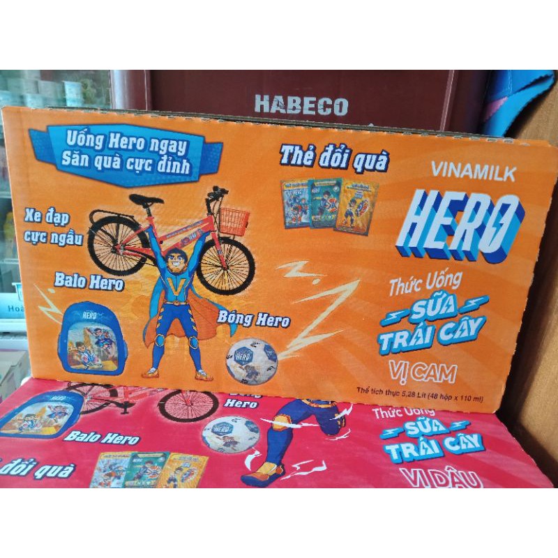 Thùng 48 Hộp 110ml Thức uống sữa trái cây Hero Vinamilk