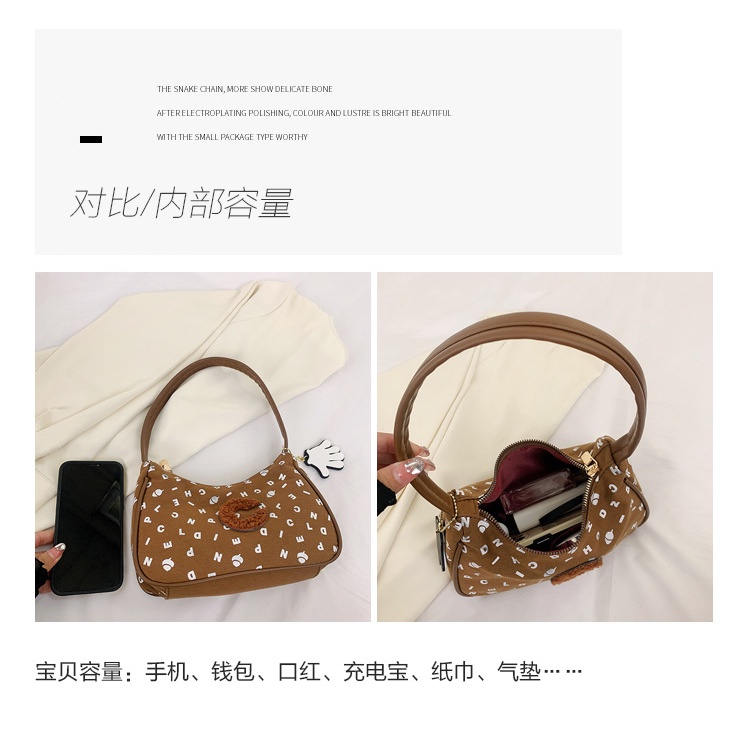 Túi Đeo JASMIN NOIR Chéo Vải Canvas Phối Tua Rua Hình Bán Nguyệt Thời Trang Cho Nữ