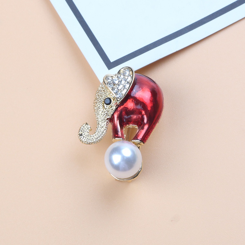 Ghim Cài Áo Hình Chú Voi May Mắn Đính Đá Nhân Tạo Dễ Thương Cho Nữ