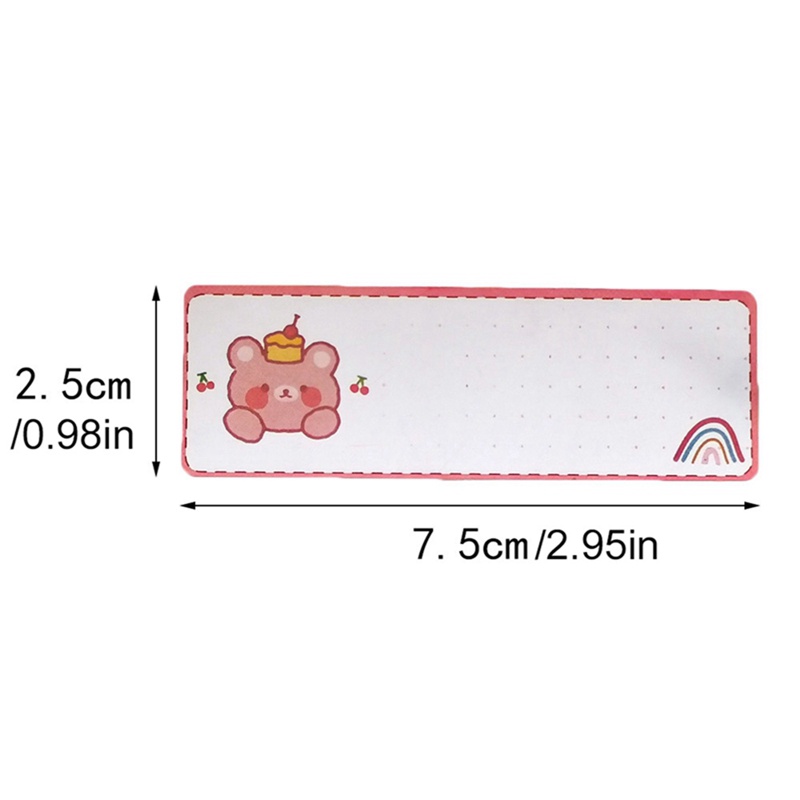 Cuộn 120 Nhãn Dán Ghi Tên Hình Trái Cây Gấu Hoạt Hình Dễ Thương