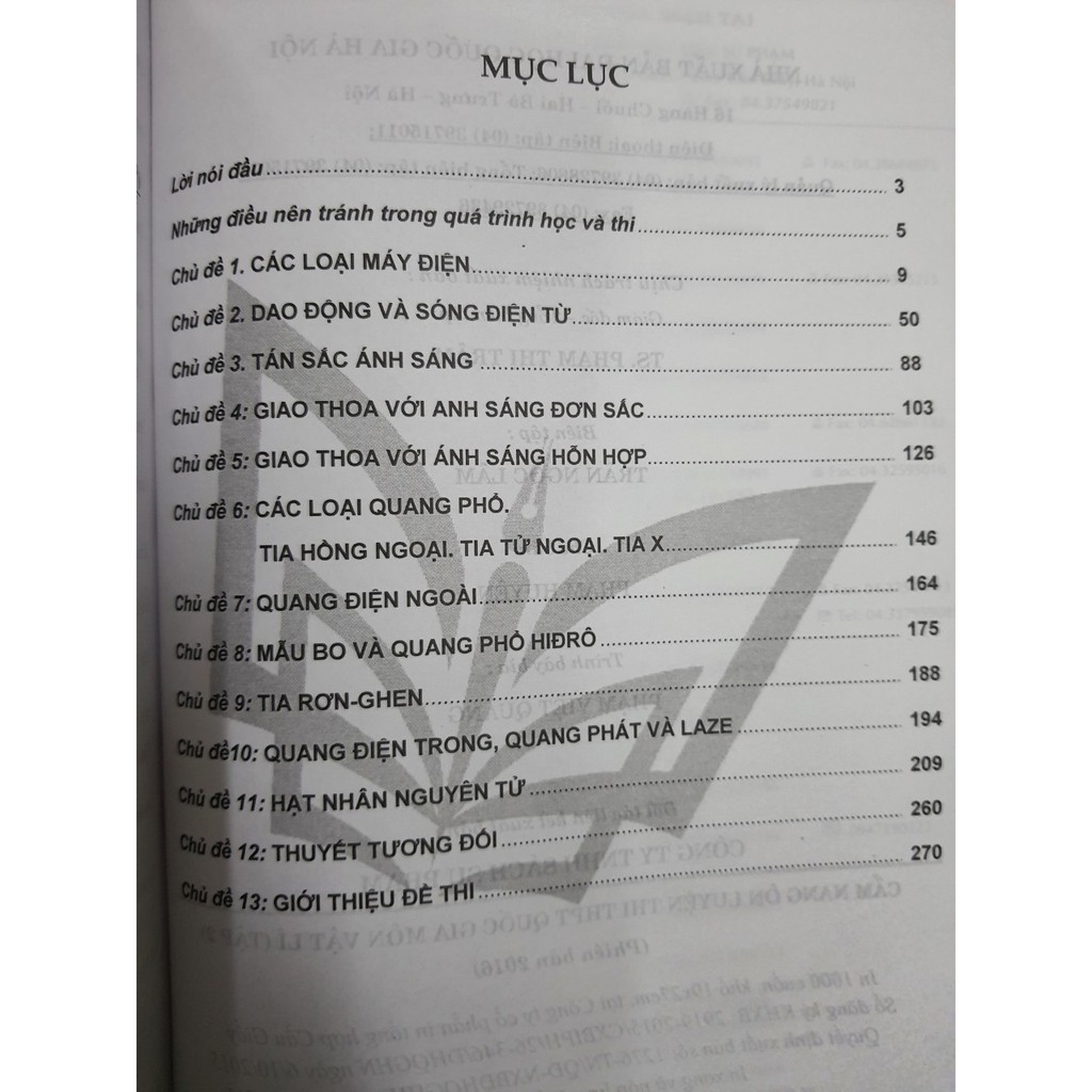 Sách - Cẩm nang ôn luyện thi THPT Quốc Gia môn Vật Lí Tập 2