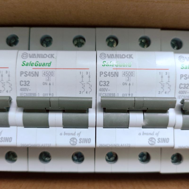 Cầu dao tự động , MCB , CB 2P dòng cắt 4,5kA SINO PS45N