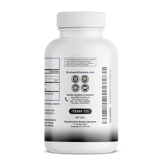 Viên uống hỗ trợ kiểm soát cân nặng và tăng cơ Bronson CLA 3000 Extra High Potency LinoleicAcid 120 viên USA