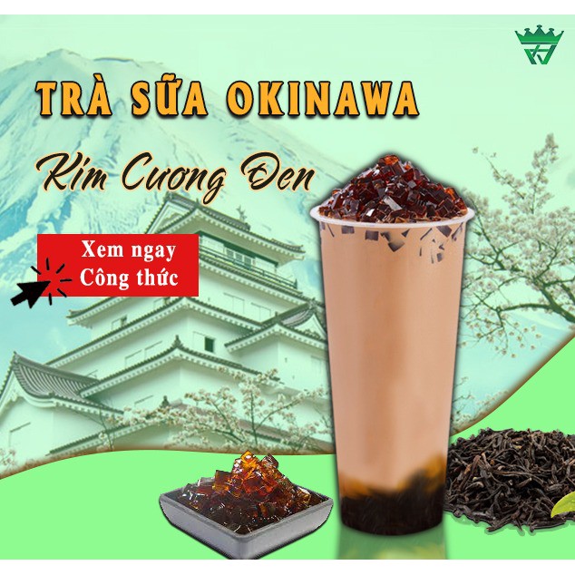 Siro OKINAWA ( KOKUTO) chai 650ml - Làm Hồng Trà Sữa Kim Cương Chuẩn Toco