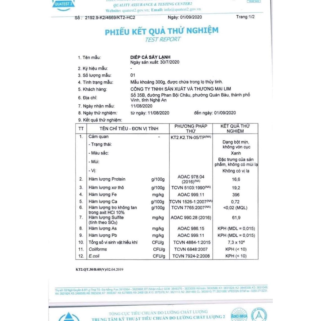 Bột diếp cá sấy lạnh nguyên chất (150gr) - LIM