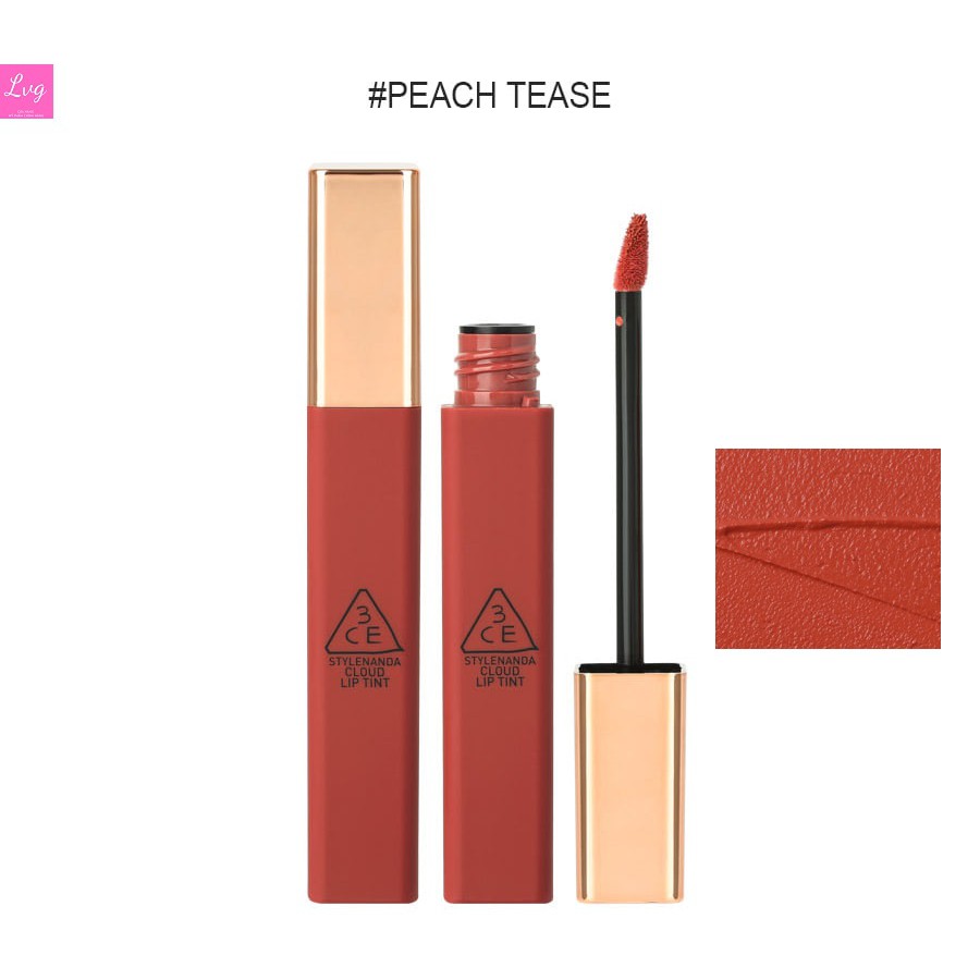 Son 3.c.e cloud lip tint Peach tease màu cam san hô