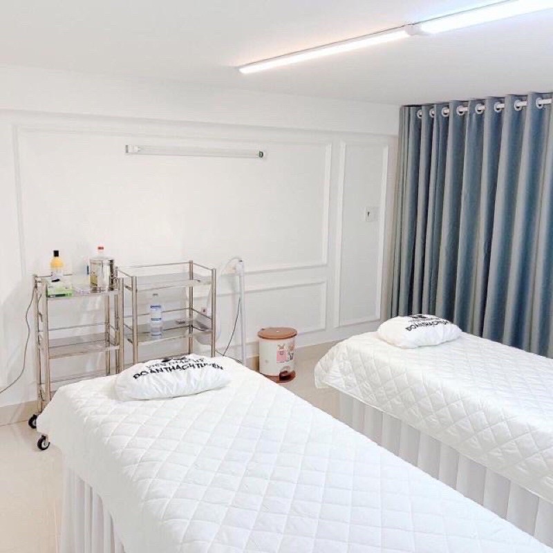 Tấm phủ trần bông cotton, drap giường spa, nail mi , phun xăm kích thước 110x220.