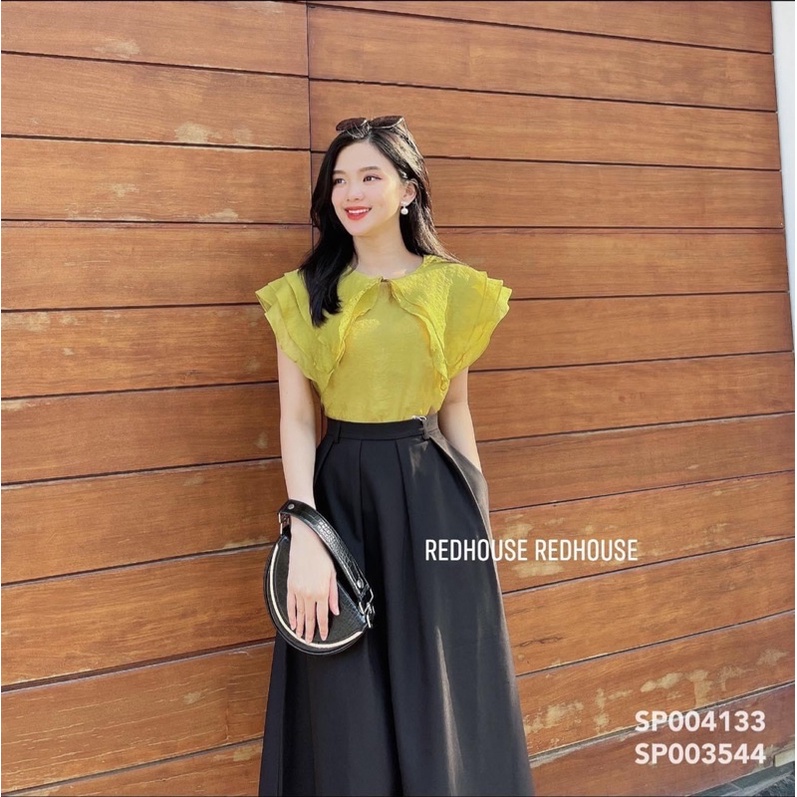 SET ÁO CỔ BÈO SEN 3 LỚP MIX CHÂN VÁY DÀI 2 MÀU