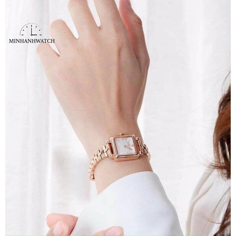 Đồng hồ nữ dây thép mặt vuông mini Marc Jacobs MJ3530