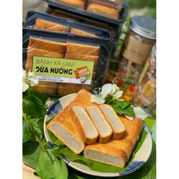 Combo 2 hộp bánh xà lam dừa nướng hương vị xưa (400g x2)