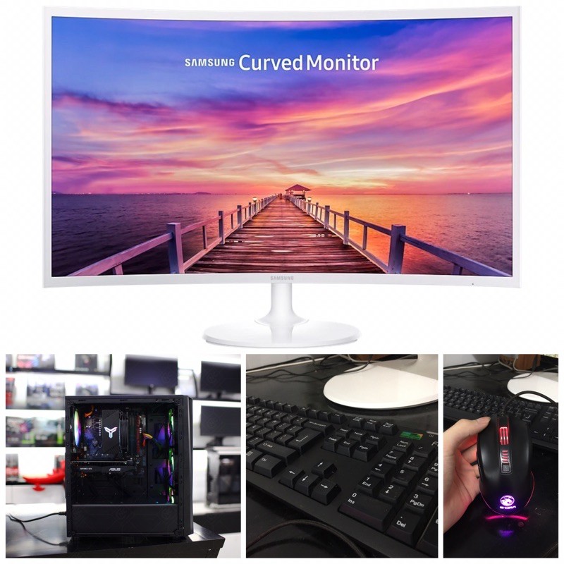 CPU ROG i3 8100 + màn hình cong samsung 32in 32F391