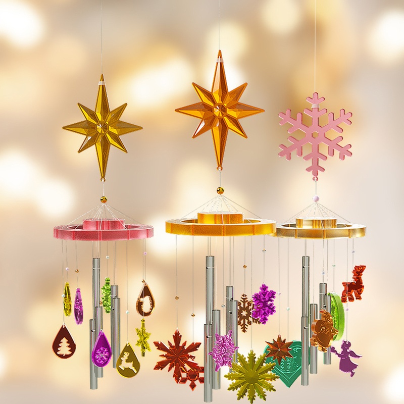 Khuôn Silicone Làm Mặt Dây Chuyền Hình Chuông Gió DIY