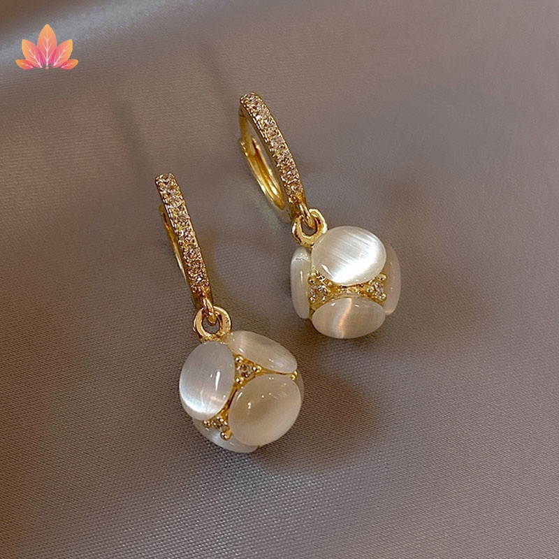 Bông Tai Đính Đá Opal JP5