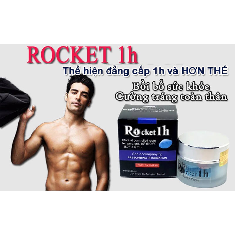 Rocket 1h - Bổ Thận Tráng Dương - Tăng Cường Sinh Lý - Kéo Dài Cuộc Yêu Tới 1H, Sản Phẩm Chính Hãng Từ Mỹ