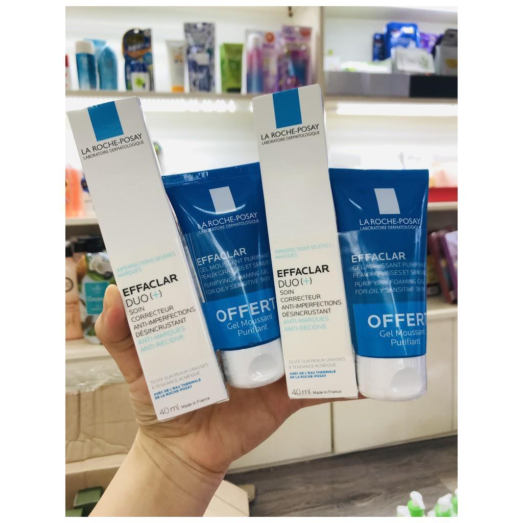 Set Giảm Mụn La Roche-Posay - Mua Giảm Mụn Duo+ (40ml) tặng Sữa Rửa Mặt Effaclar (50ml) [CHÍNH HÃNG]