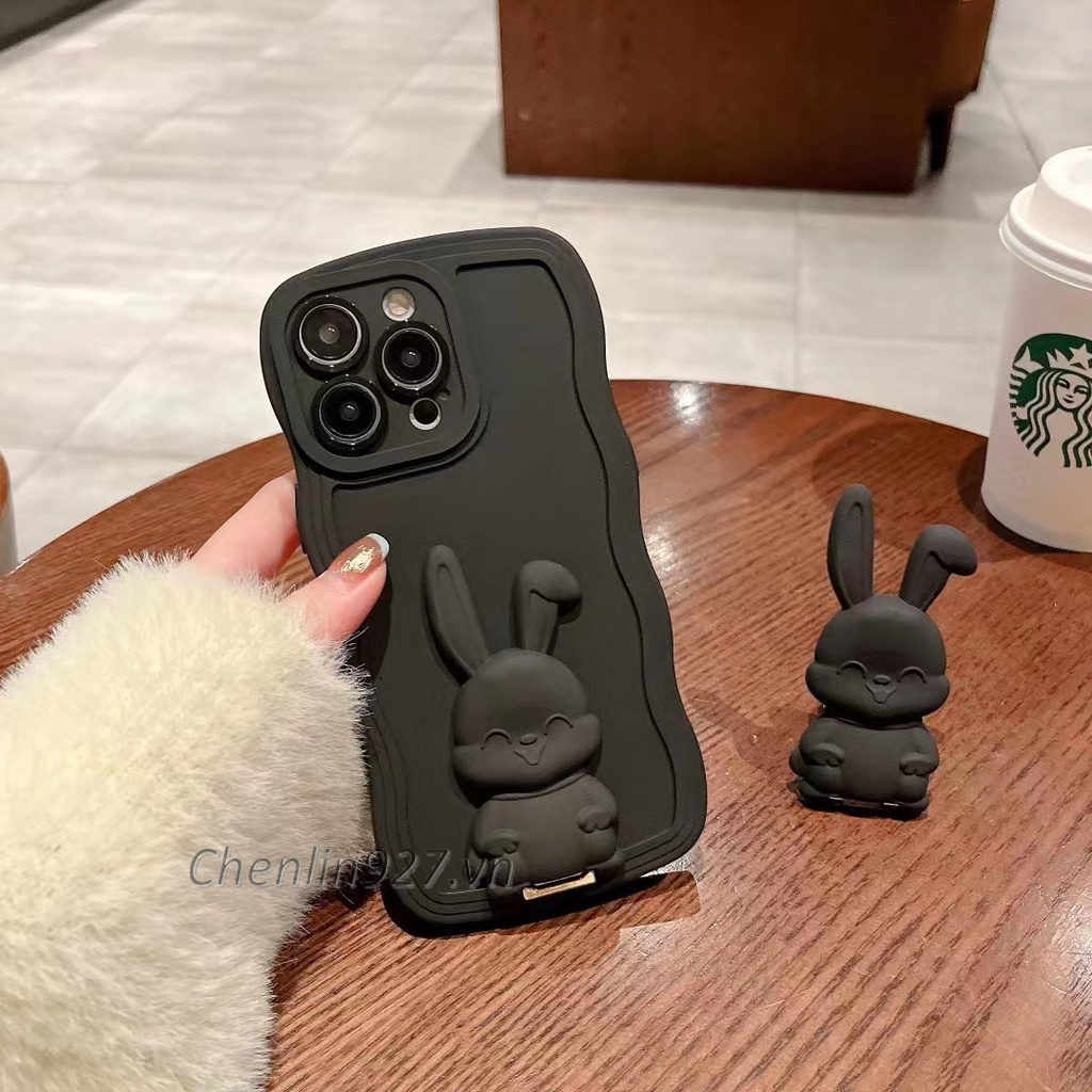 Ốp Điện Thoại Có Giá Đỡ Hình Thỏ Cho IPhone 14 13 12 11 PRO MAX Mini X XR XS MAX 6 6S 7 8 PLUS SE 2020