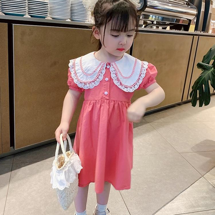 Đầm Công Chúa Tay Phồng Phối Ren Thiết Kế Mới Thời Trang Mùa Hè Dành Cho Bé