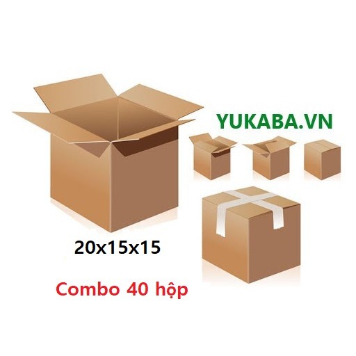 HL - Combo 40 hộp thùng carton 20x15x15