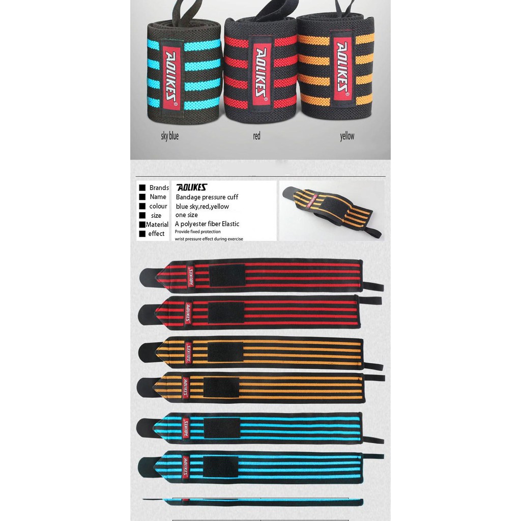 Băng tay thể thao, quấn cổ tay tập gym cao cấp Aolikes DT-09