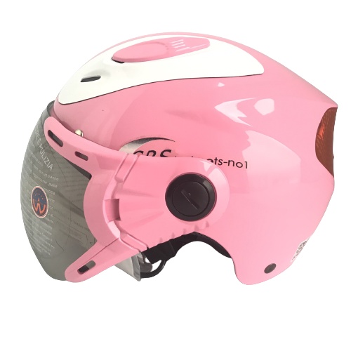 Mũ bảo hiểm Phản Quang siêu xịn - GRS A913K - Hồng line trắng