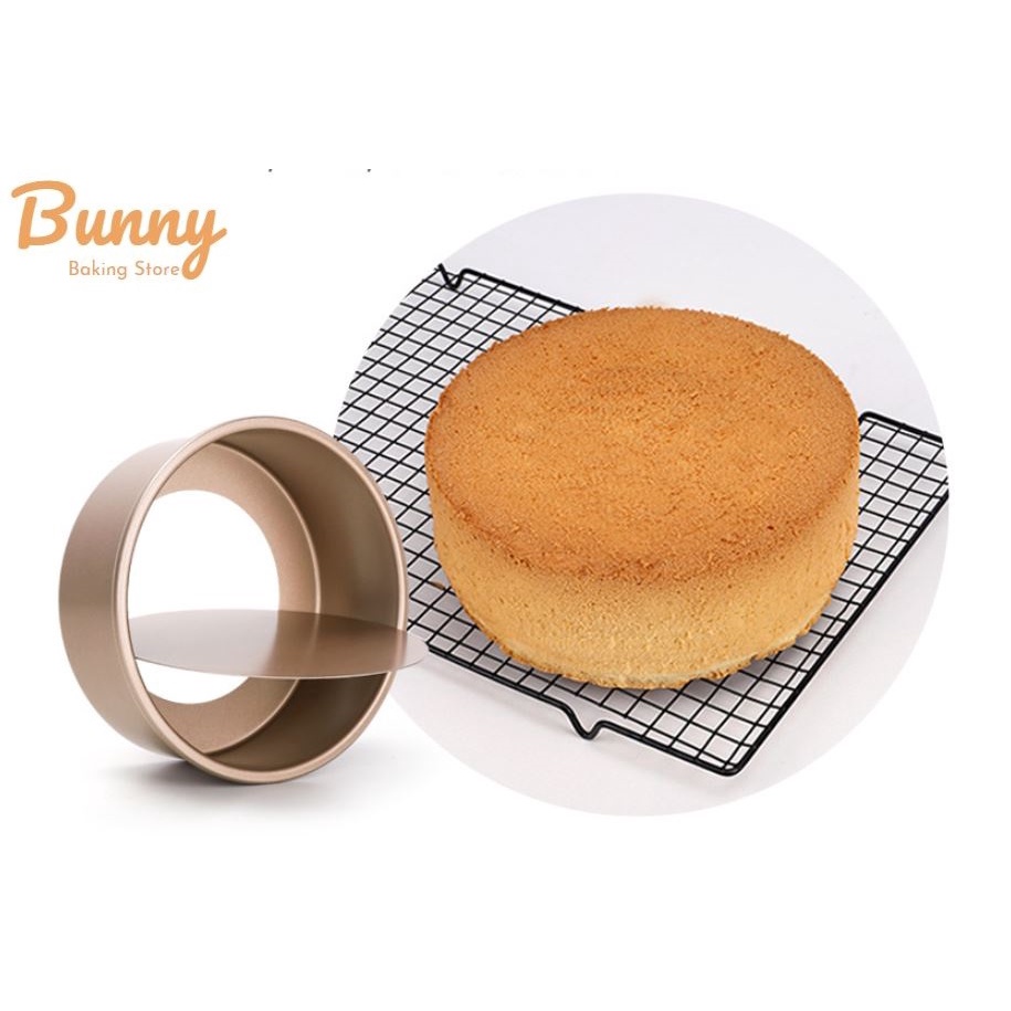 Khuôn tròn chống dính đế rời nướng bánh bông lan