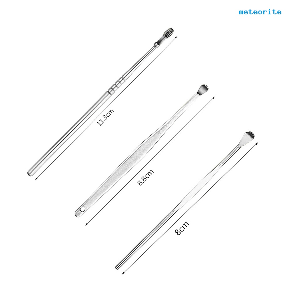 Bộ 5 dụng cụ lấy ráy tai bằng thép không gỉ với hộp đựng