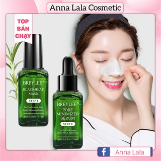 [SẴN] Combo mặt nạ và serum tràm trà BREYLEE giảm mụn đầu đen cho nam và nữ