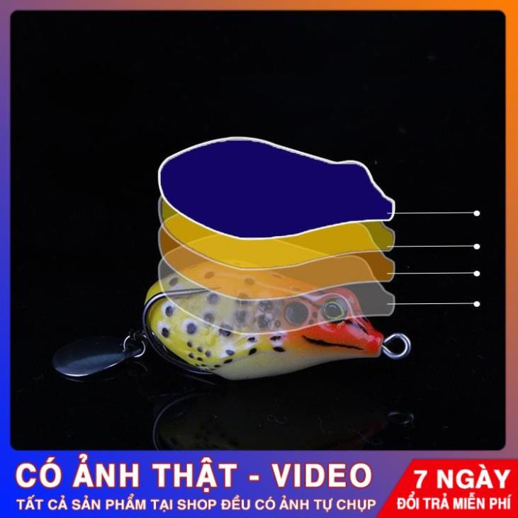 - Mồi nhái giả  mồi câu cá lóc siêu nhậy  5cm 10g có thìa tạo sóng  MOI-5 -