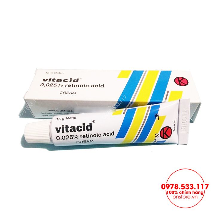 ✅(CHÍNH HÃNG)Tretinoin Vitacid Gel &amp; Cream - Kem Giảm Mụn Giảm Thâm Chống Lão Hóa 20g