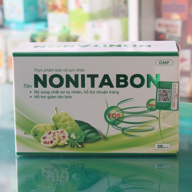 Nonitabon – Hỗ trợ bổ sung chất xơ tự nhiên, tăng cường hệ tiêu hóa, giảm tình trạng táo bón (hộp 20 gói x 4g)