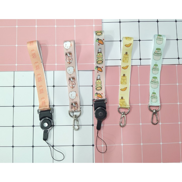 dây strap yakult STI19 hoạt hình dây treo thẻ name tag ngắn cute dễ thương 15cm