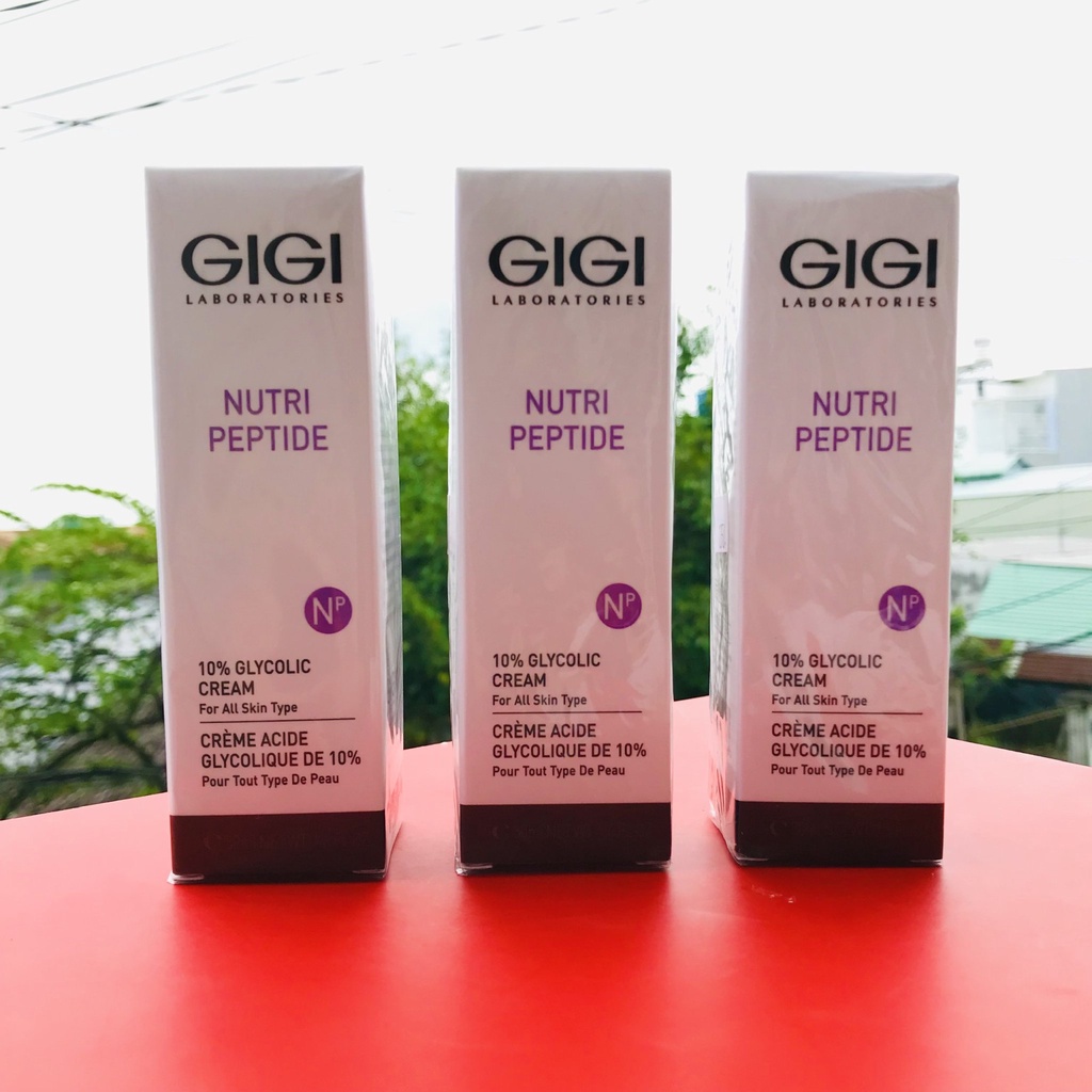 Kem dưỡng tẩy da chết, làm sáng da, chống lão hóa: GIGI Nutri Peptide 10% Glycolic Cream