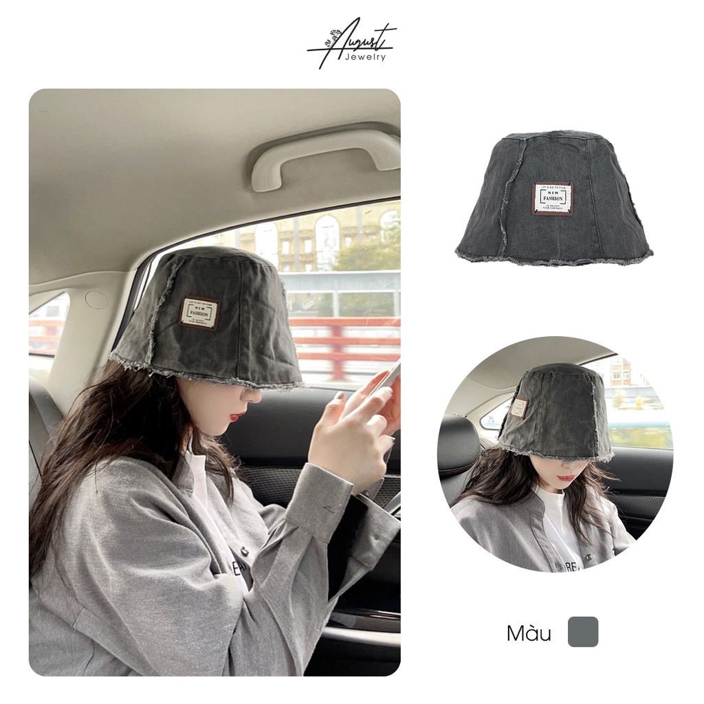 Mũ/ nón bucket denim jean tua rua phong cách Hàn Quốc