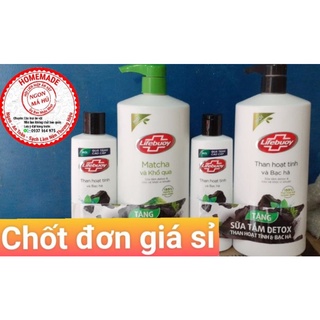 SỮA TẮM DETOX LIFEBUOY MATCHA VÀ KHỔ QUA 850g tặng hộp bút