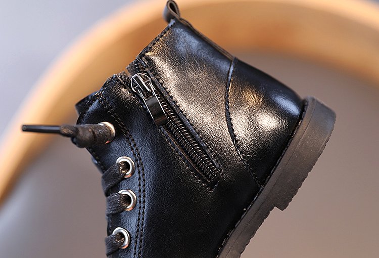 Giày bốt bằng da giữ ấm mềm mại và thoải mái thời trang dành cho trẻ em