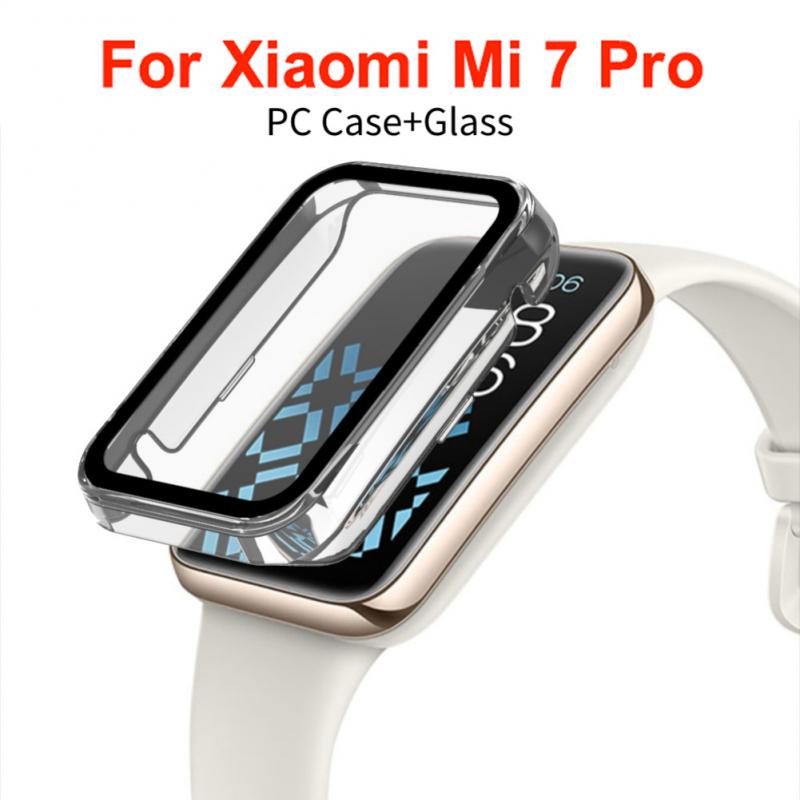 Ốp Điện Thoại PC + Kính Cường Lực Bảo Vệ Màn Hình Cho Xiaomi Mi band 7 pro Mi band 7Pro 7 pro
