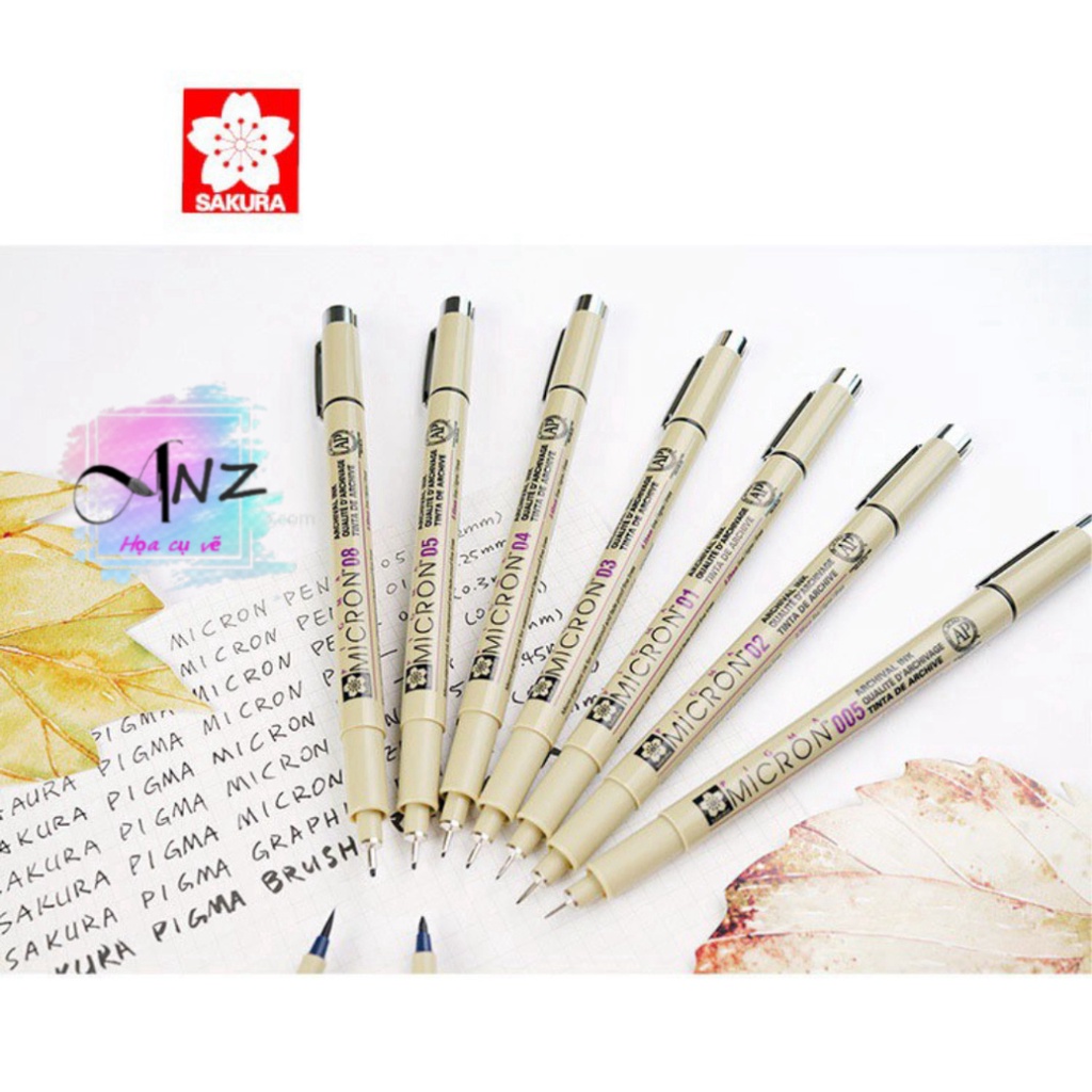 Bút Line đi nét màu Đen Kháng Nước Sakura Micron