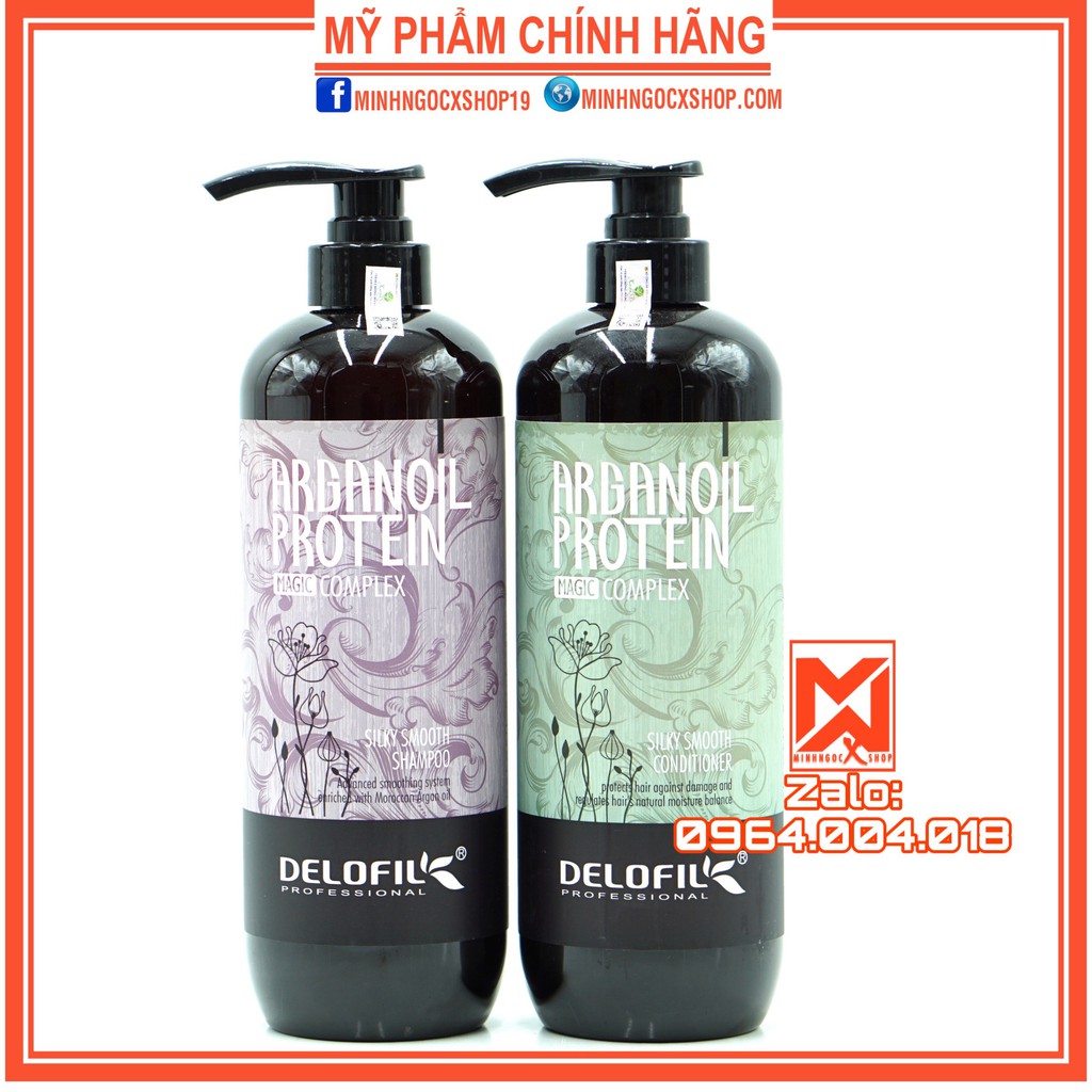 DẦU GỘI DẦU XẢ MỀM MƯỢT TRỊ GÀU DELOFIL 800ML - CHÍNH HÃNG