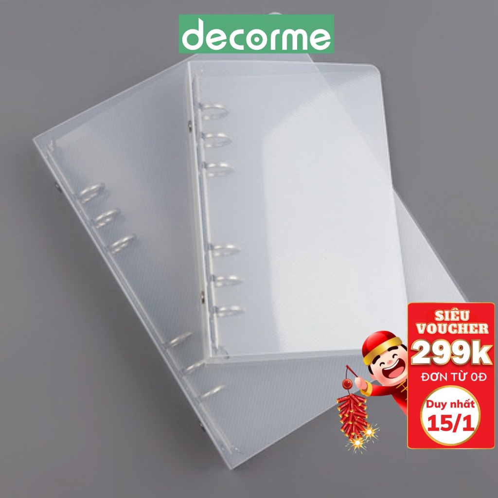 |B5-A5-A6| Bìa sổ còng trong vân kẻ DECORME