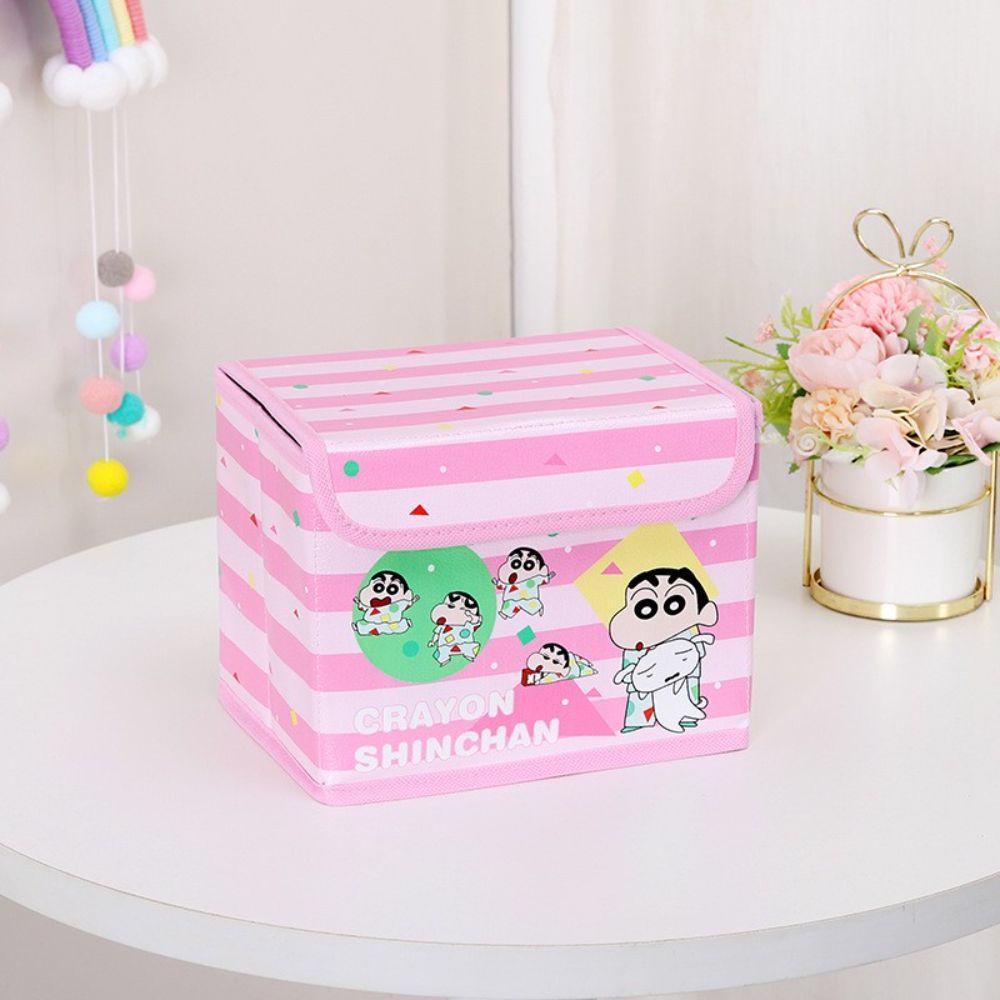 Back2life Hộp Đựng Đồ Trang Điểm Bằng PU Họa Tiết Cậu Bé Bút Chì Shin Chống Bụi Bẩn Sức Chứa Lớn